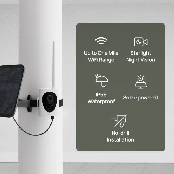 MileFlask Long Range Outdoor Security Camera for Remote Monitoring - Image 2