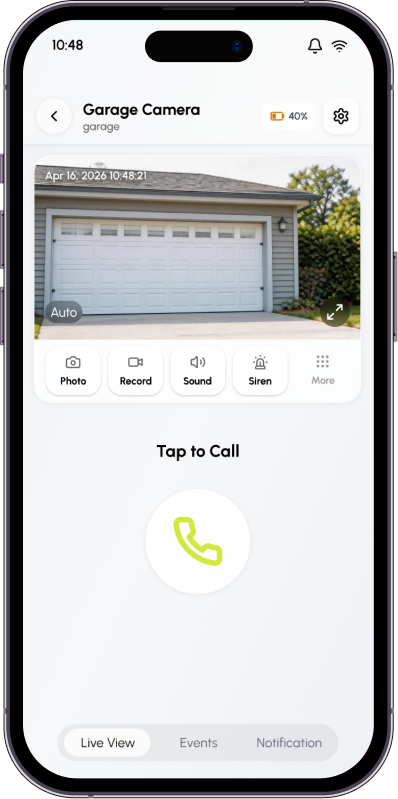 Live view inside the WinEye phone app