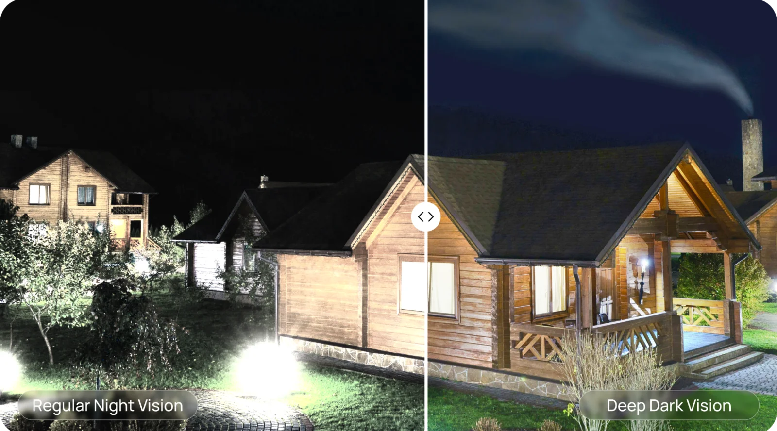 Regular Night Vision vs Deep Dark Vision comparison